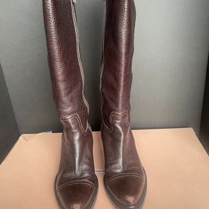 MIu Miu Women's Side Zip pull on Knee-high Boots
